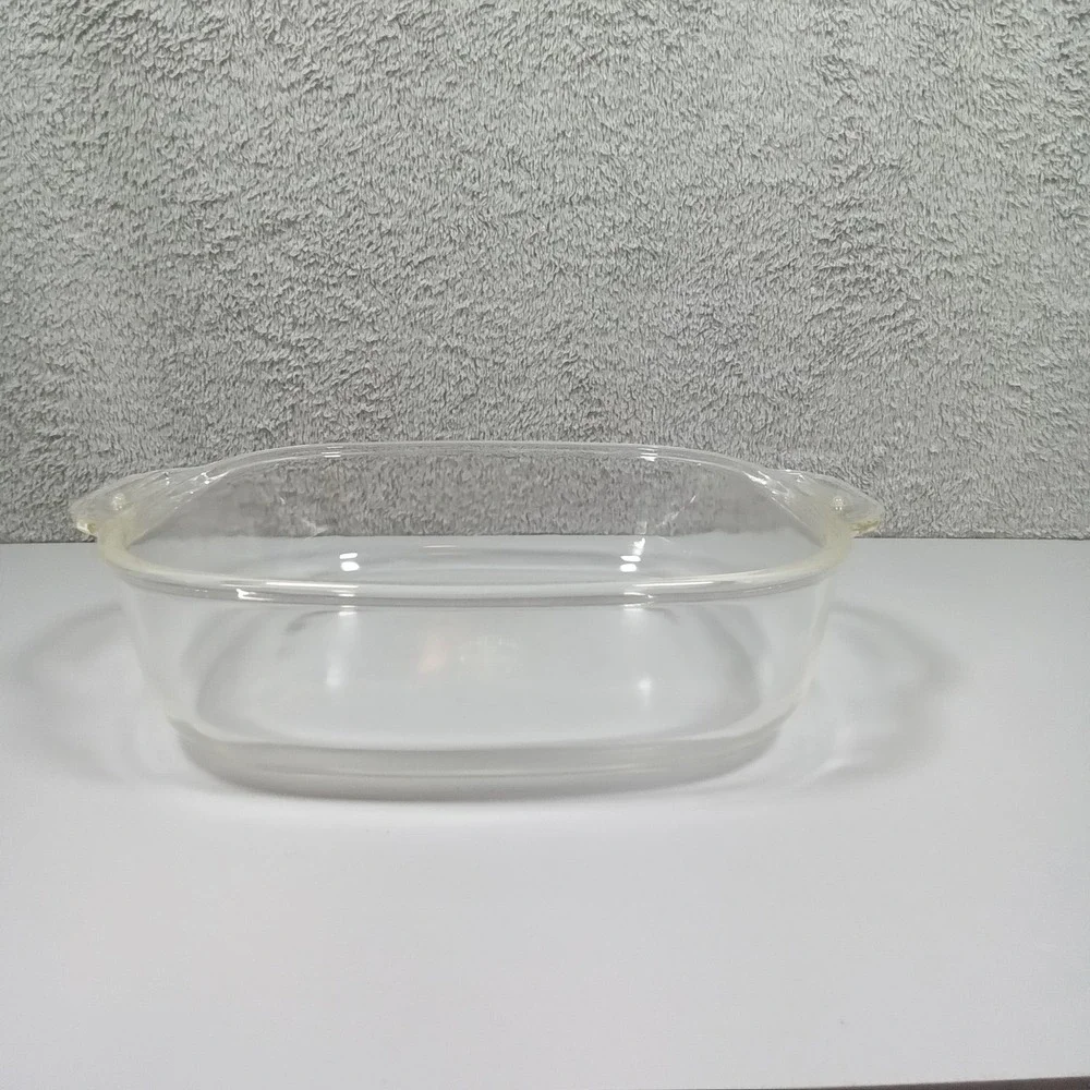 Anchor Hocking Fire-King Clear Glass 2 Qt Square Baking Dish Casserole 449 USA‎